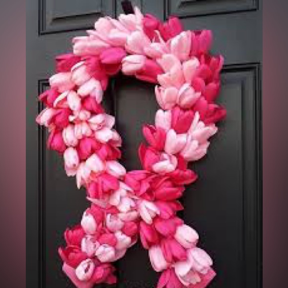 One of a kind Awareness ribbon wreath! Hand made just for you !!! - Picture 7 of 15